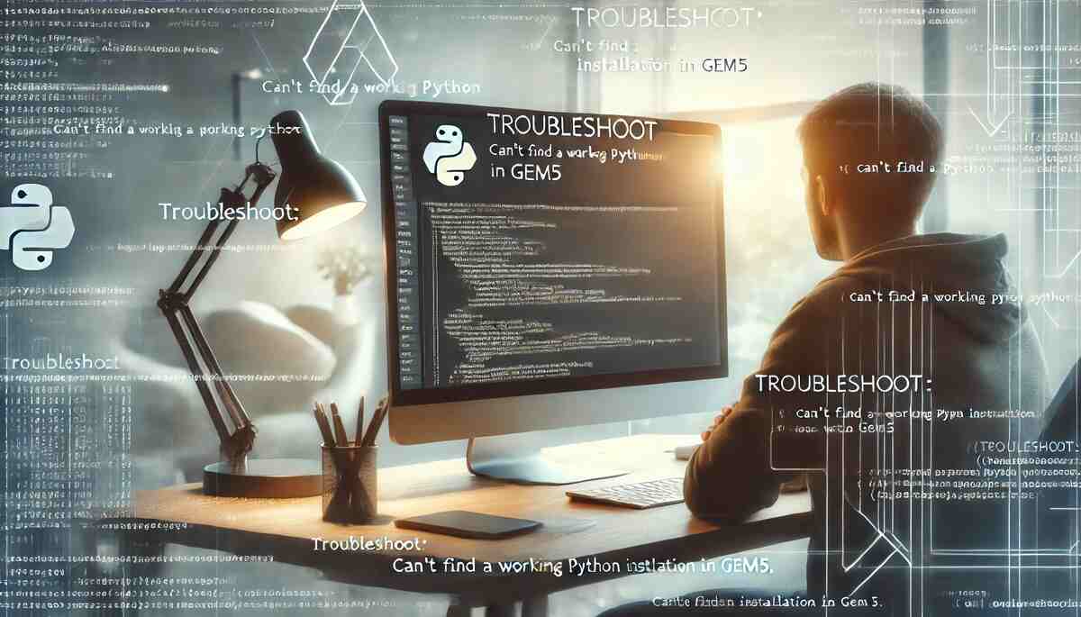 error: can't find a working python installation gem5